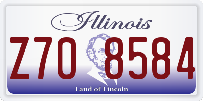 IL license plate Z708584