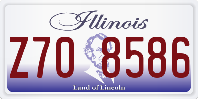 IL license plate Z708586