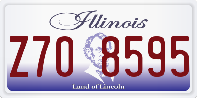 IL license plate Z708595