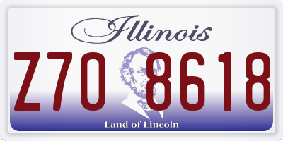 IL license plate Z708618
