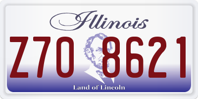 IL license plate Z708621