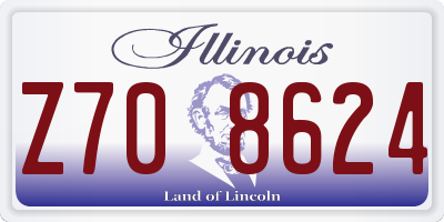 IL license plate Z708624