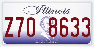 IL license plate Z708633