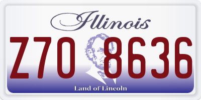 IL license plate Z708636