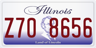 IL license plate Z708656
