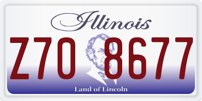 IL license plate Z708677
