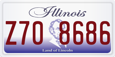 IL license plate Z708686