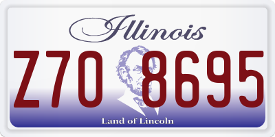 IL license plate Z708695