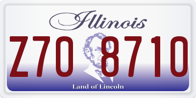 IL license plate Z708710