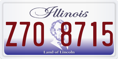 IL license plate Z708715