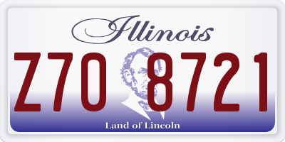 IL license plate Z708721