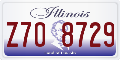 IL license plate Z708729