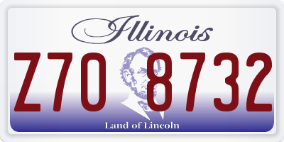 IL license plate Z708732