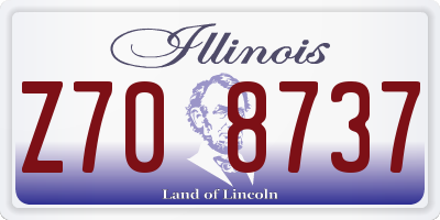 IL license plate Z708737