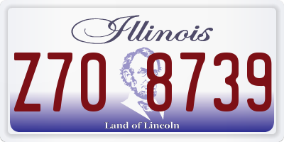 IL license plate Z708739