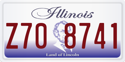 IL license plate Z708741