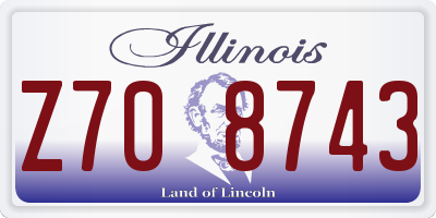 IL license plate Z708743