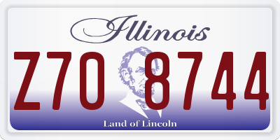 IL license plate Z708744