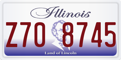 IL license plate Z708745