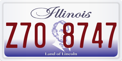 IL license plate Z708747