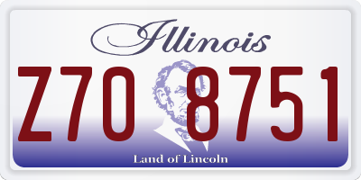 IL license plate Z708751