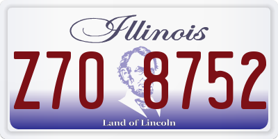 IL license plate Z708752