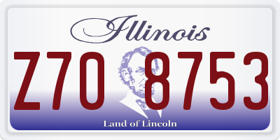IL license plate Z708753