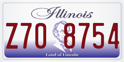IL license plate Z708754