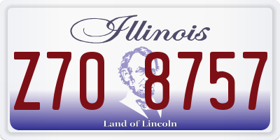 IL license plate Z708757