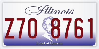 IL license plate Z708761