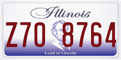 IL license plate Z708764