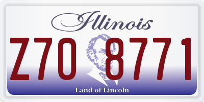 IL license plate Z708771