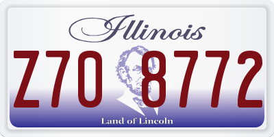 IL license plate Z708772