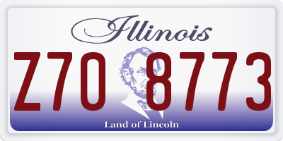 IL license plate Z708773
