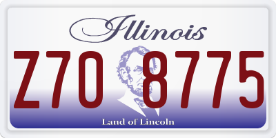 IL license plate Z708775