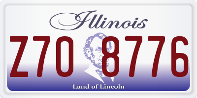 IL license plate Z708776