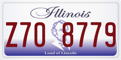 IL license plate Z708779