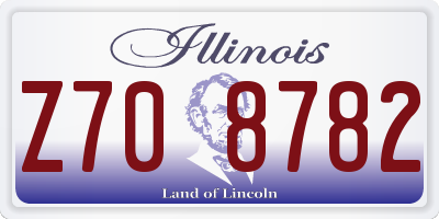 IL license plate Z708782