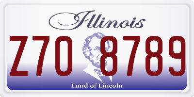 IL license plate Z708789