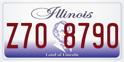 IL license plate Z708790