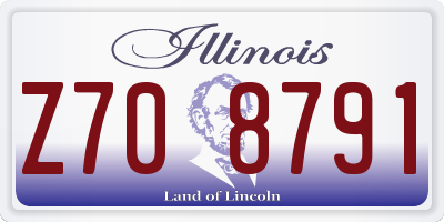 IL license plate Z708791