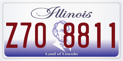 IL license plate Z708811