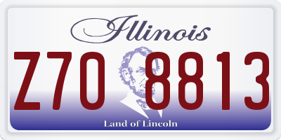 IL license plate Z708813