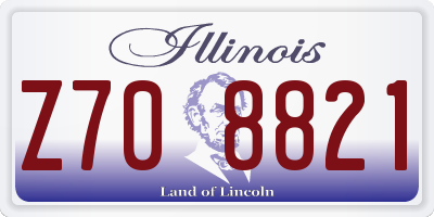 IL license plate Z708821