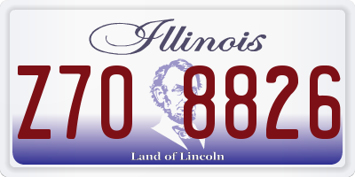IL license plate Z708826