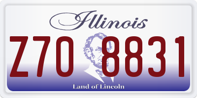 IL license plate Z708831