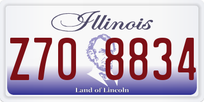 IL license plate Z708834