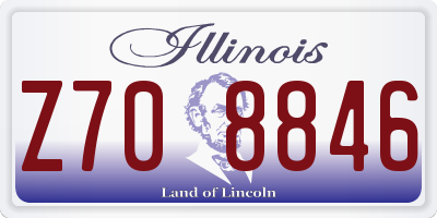 IL license plate Z708846