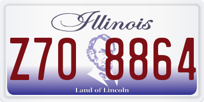 IL license plate Z708864