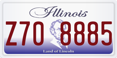 IL license plate Z708885